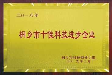 j9九游会官方网站集团荣获2018年桐乡市十佳科技进步企业